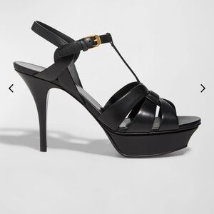 YSL tribute leather platform sandals